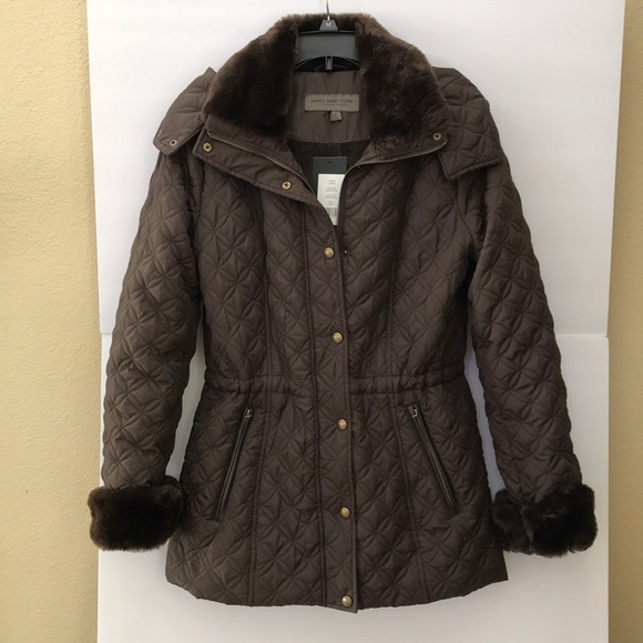 MARC NEW YORK Quilted Hooded Puff Jacket - Picture 1 of 8